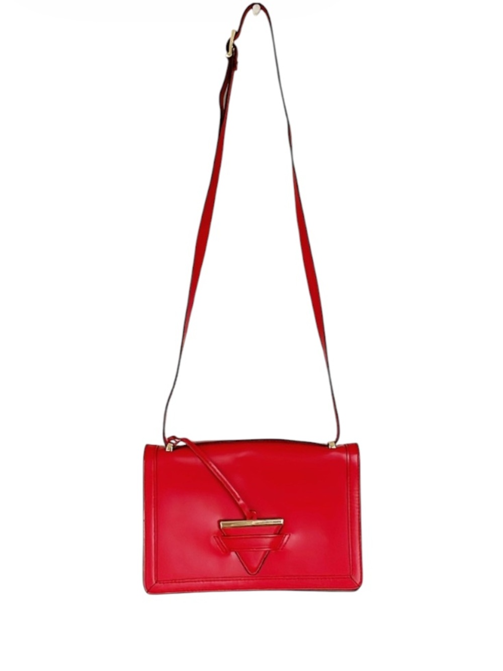 Camelia Roma red genuine Italian leather crossbody bag